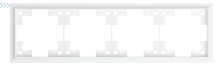 Четырехместная рамка классик, белый матовый (35940 MW)